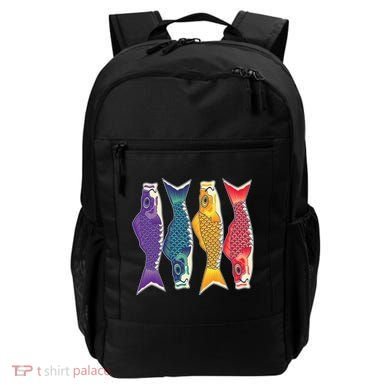 Bright Colorful Japanese Koi Carp Fish Backpack