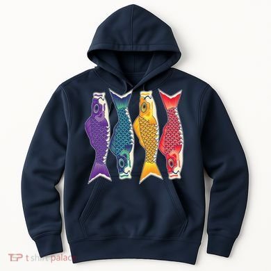 Bright Colorful Japanese Koi Carp Fish Hoodie