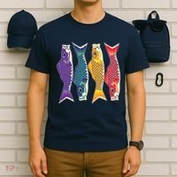 Bright Colorful Japanese Koi Carp Fish T-Shirt thumb 6
