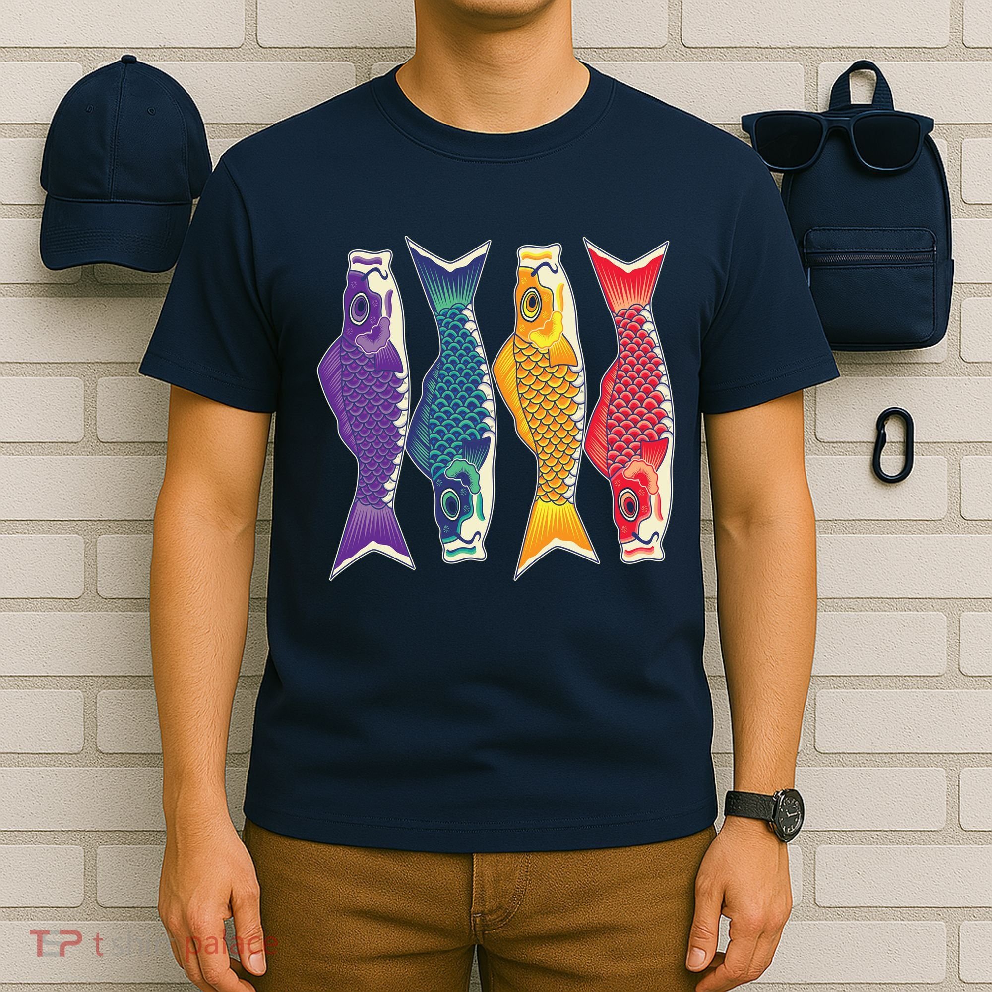 Bright Colorful Japanese Koi Carp Fish T-Shirt