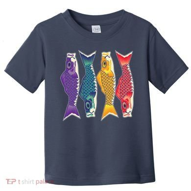 Bright Colorful Japanese Koi Carp Fish Toddler T-Shirt
