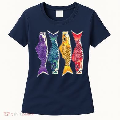 Bright Colorful Japanese Koi Carp Fish Women's T-Shirt