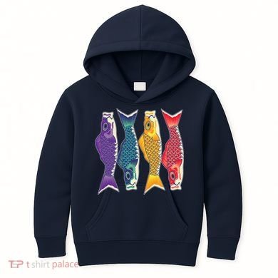 Bright Colorful Japanese Koi Carp Fish Kids Hoodie