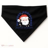 Blessed Christmas Joyful Season Santa Claus USA-Made Doggie Bandana thumb 0