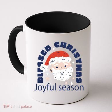Blessed Christmas Joyful Season Santa Claus Coffee Mug