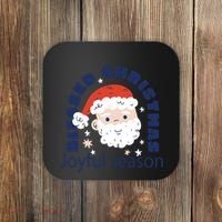 Blessed Christmas Joyful Season Santa Claus Coaster thumb 0