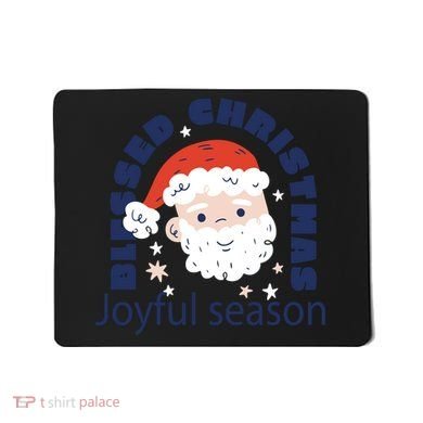 Blessed Christmas Joyful Season Santa Claus Mousepad