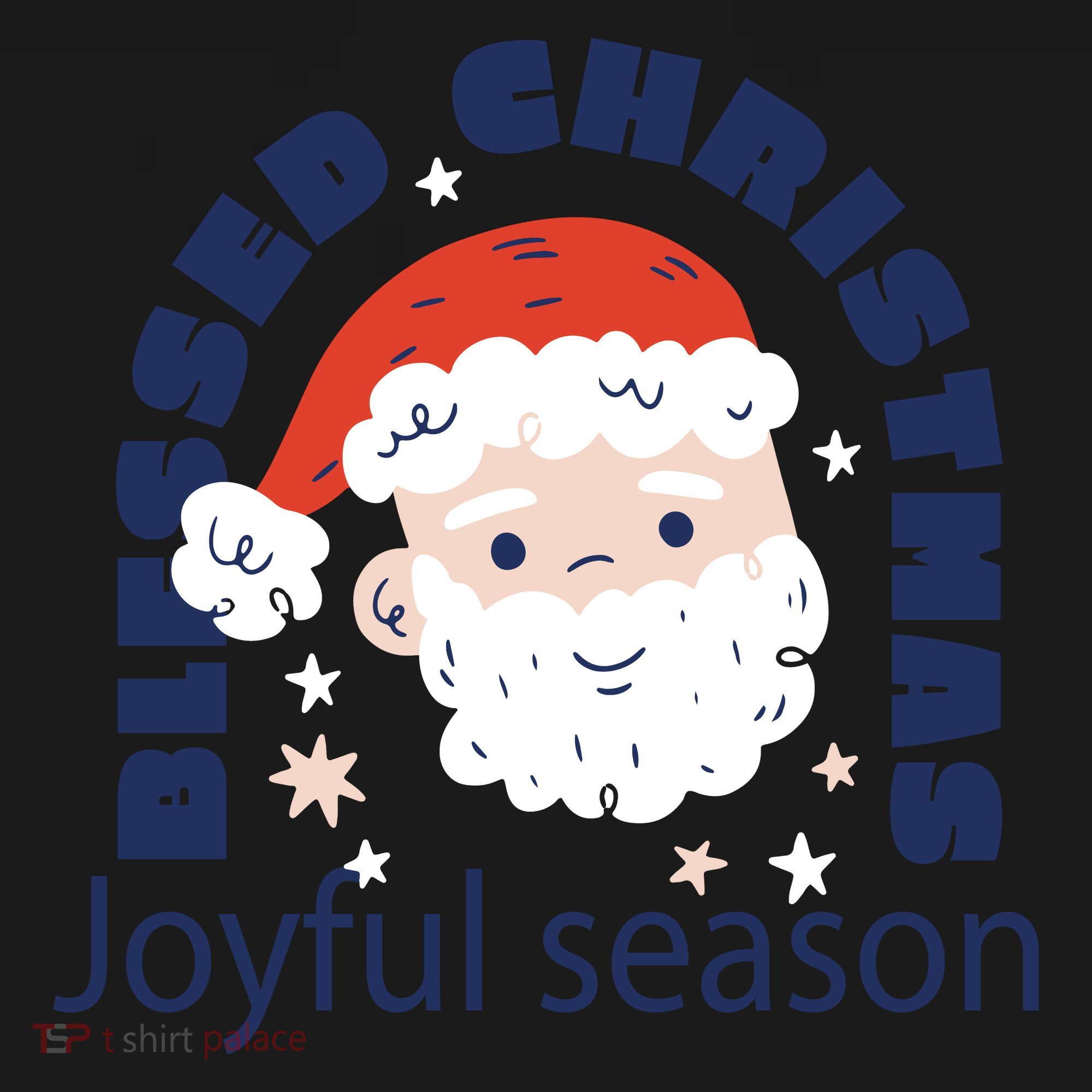 Blessed Christmas Joyful Season Santa Claus Mousepad