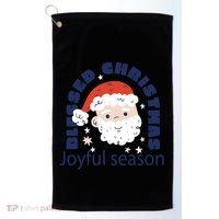 Blessed Christmas Joyful Season Santa Claus Golf Towel thumb 0