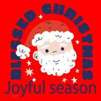 Blessed Christmas Joyful Season Santa Claus Santa Hat thumb 1