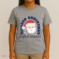 Blessed Christmas Joyful Season Santa Claus T-Shirt thumb 4