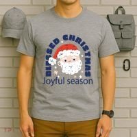 Blessed Christmas Joyful Season Santa Claus T-Shirt thumb 6