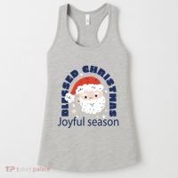Blessed Christmas Joyful Season Santa Claus Women's Tank Top thumb 0