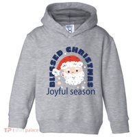 Blessed Christmas Joyful Season Santa Claus Toddler Hoodie thumb 0