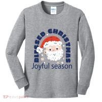 Blessed Christmas Joyful Season Santa Claus Kids Long Sleeve Shirt thumb 0