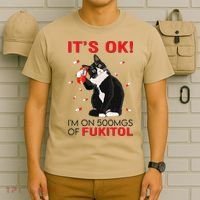 Black Cat Kitten Its Ok Im On 500mgs Of Fukitol T-Shirt thumb 6