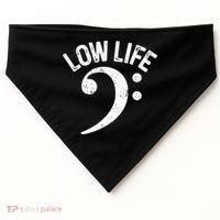 Bass Clef Low Life Music Marching Band Low Brass Bass Note USA-Made Doggie Bandana thumb 0