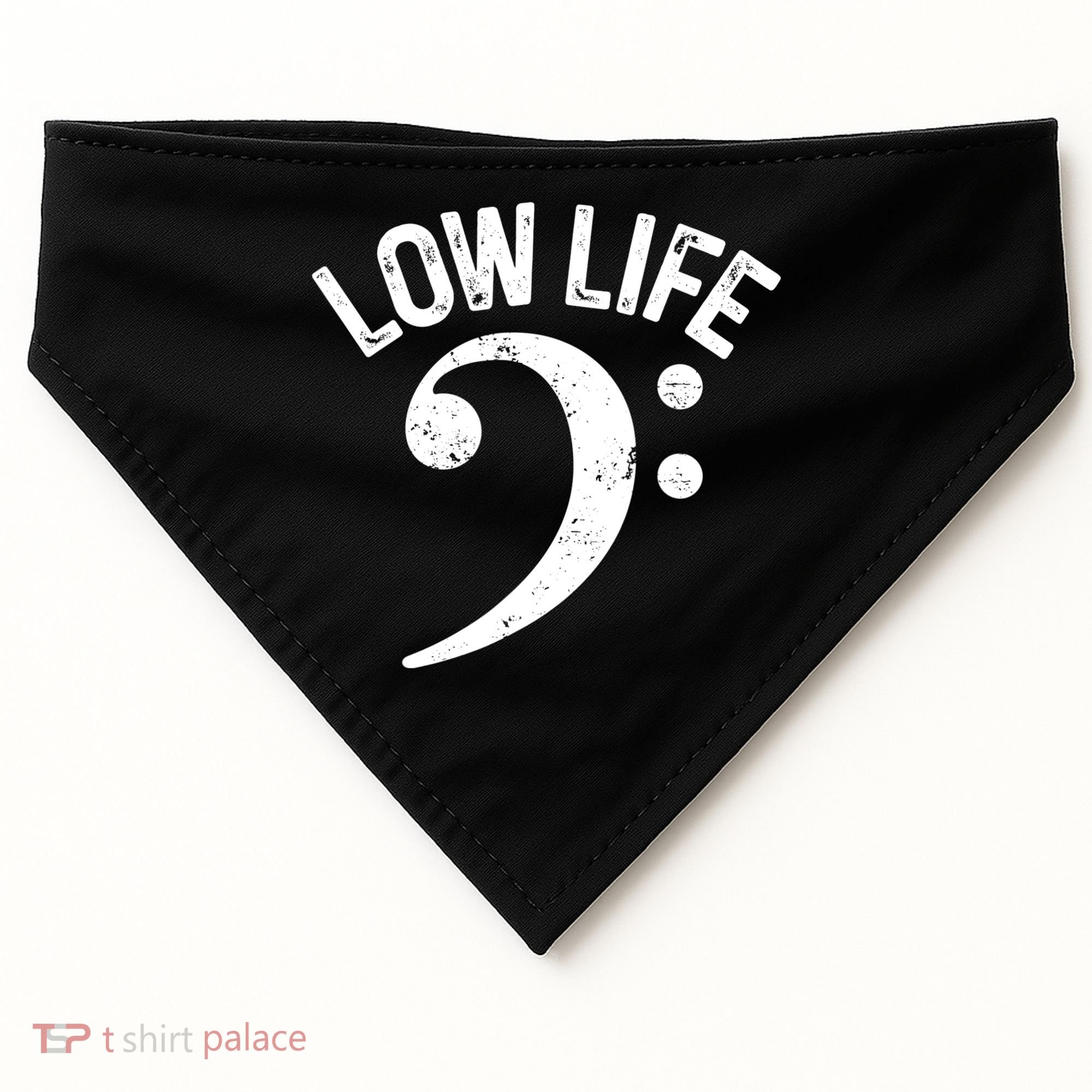 Bass Clef Low Life Music Marching Band Low Brass Bass Note USA-Made Doggie Bandana