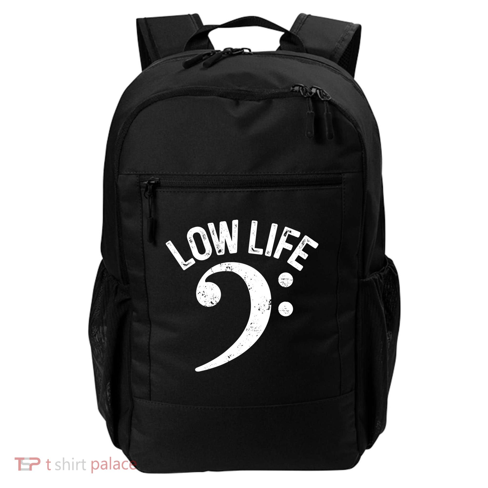 Bass Clef Low Life Music Marching Band Low Brass Bass Note Backpack