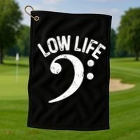 Bass Clef Low Life Music Marching Band Low Brass Bass Note Golf Towel thumb 1