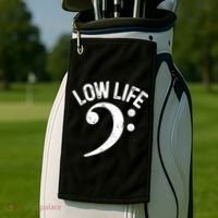 Bass Clef Low Life Music Marching Band Low Brass Bass Note Golf Towel thumb 2