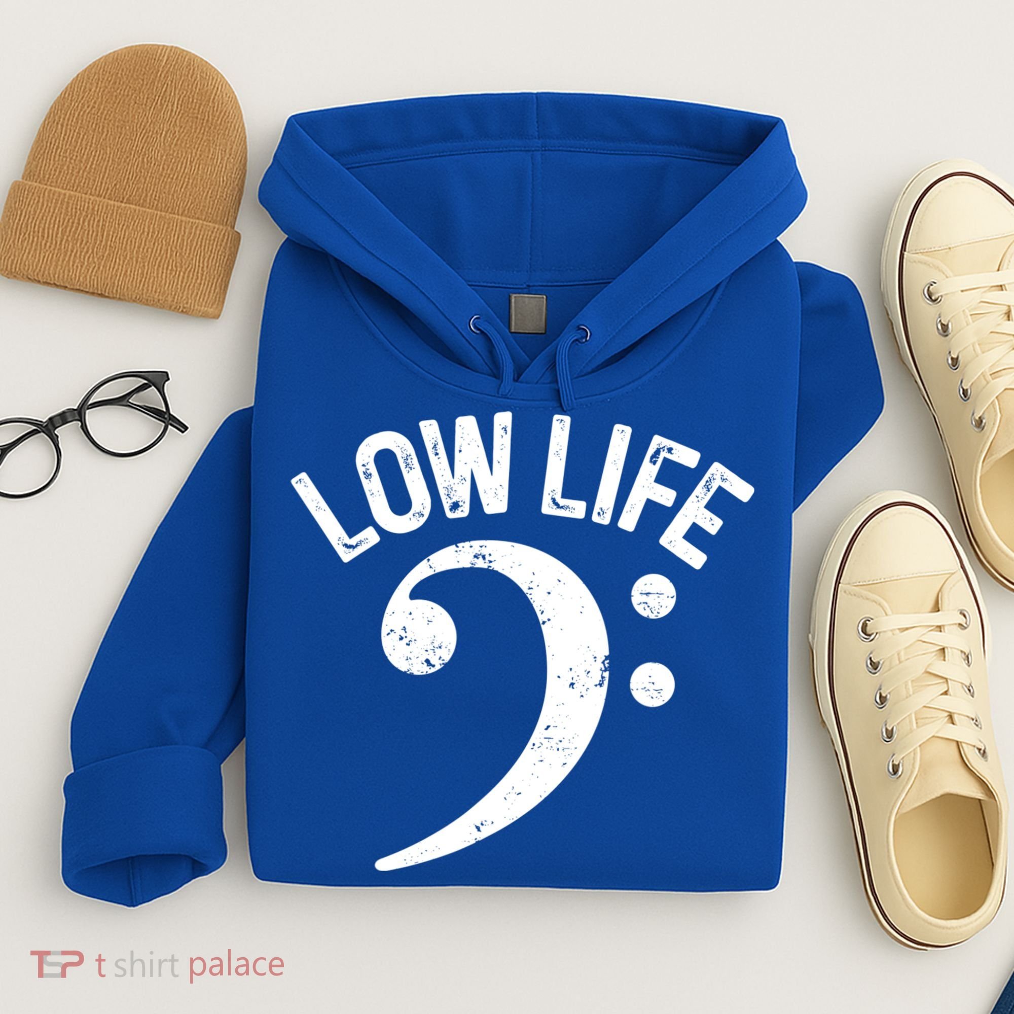 Bass Clef Low Life Music Marching Band Low Brass Bass Note Hoodie