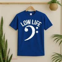 Bass Clef Low Life Music Marching Band Low Brass Bass Note T-Shirt thumb 2