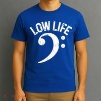 Bass Clef Low Life Music Marching Band Low Brass Bass Note T-Shirt thumb 3