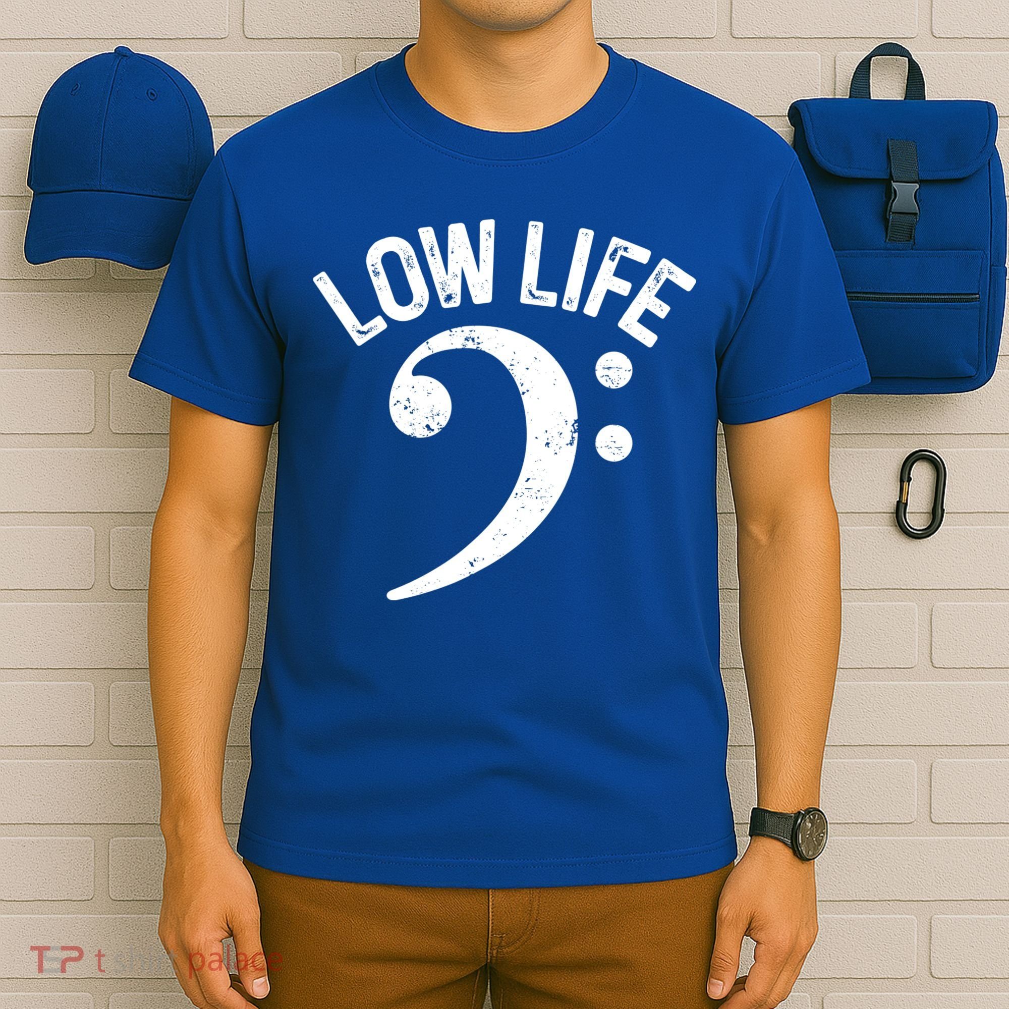 Bass Clef Low Life Music Marching Band Low Brass Bass Note T-Shirt