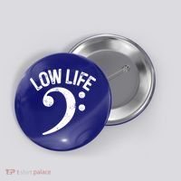 Bass Clef Low Life Music Marching Band Low Brass Bass Note Button thumb 0