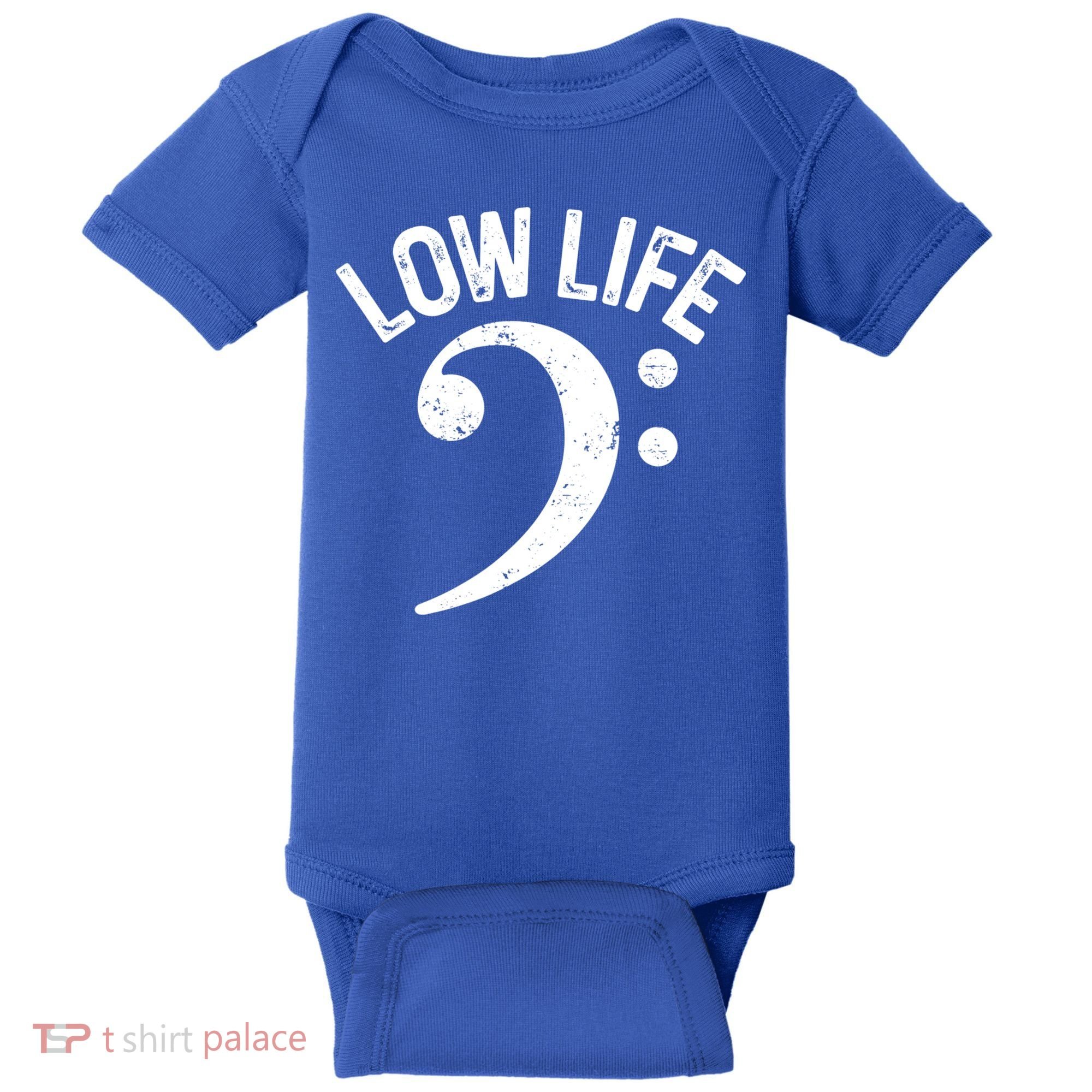 Bass Clef Low Life Music Marching Band Low Brass Bass Note Baby Bodysuit