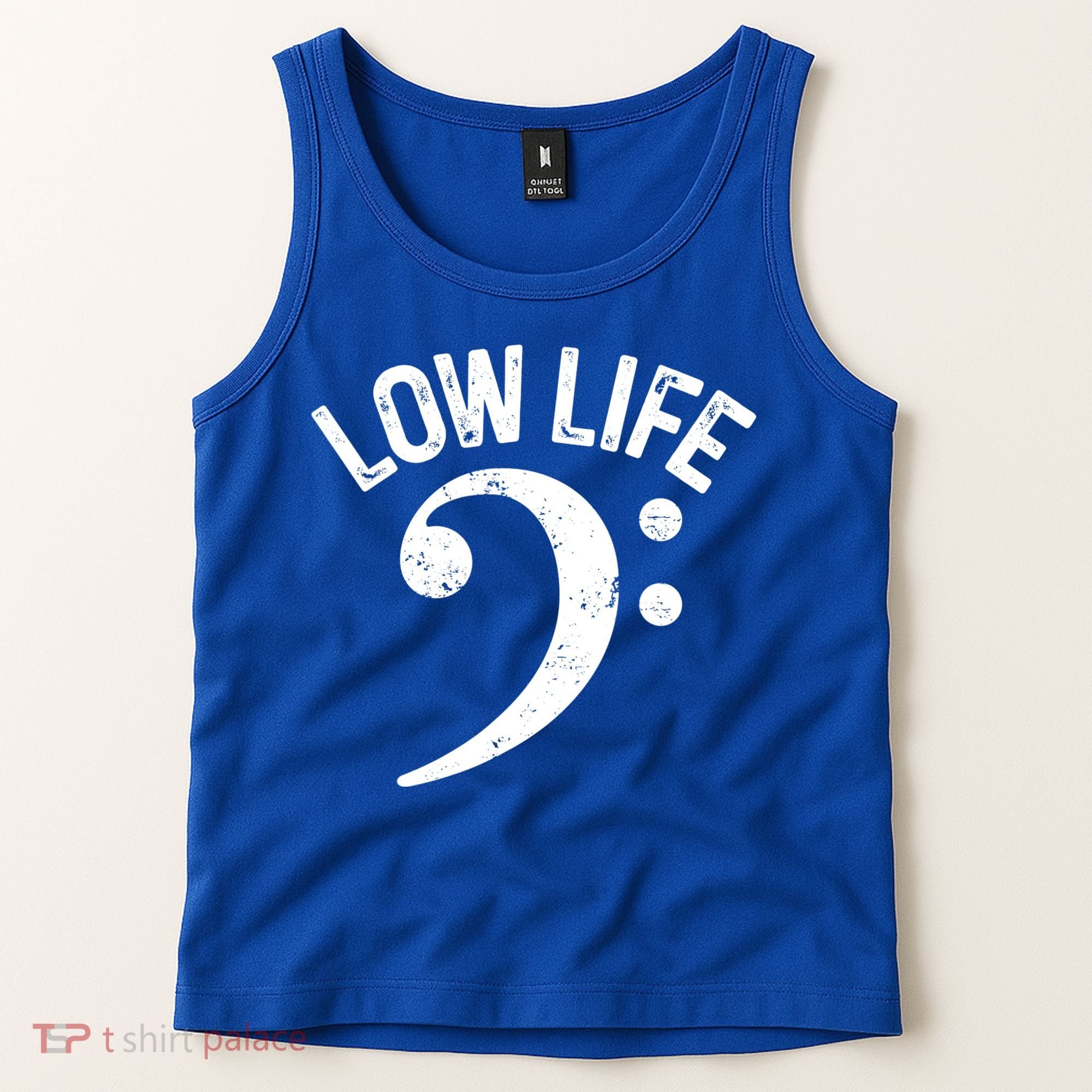Bass Clef Low Life Music Marching Band Low Brass Bass Note Tank Top