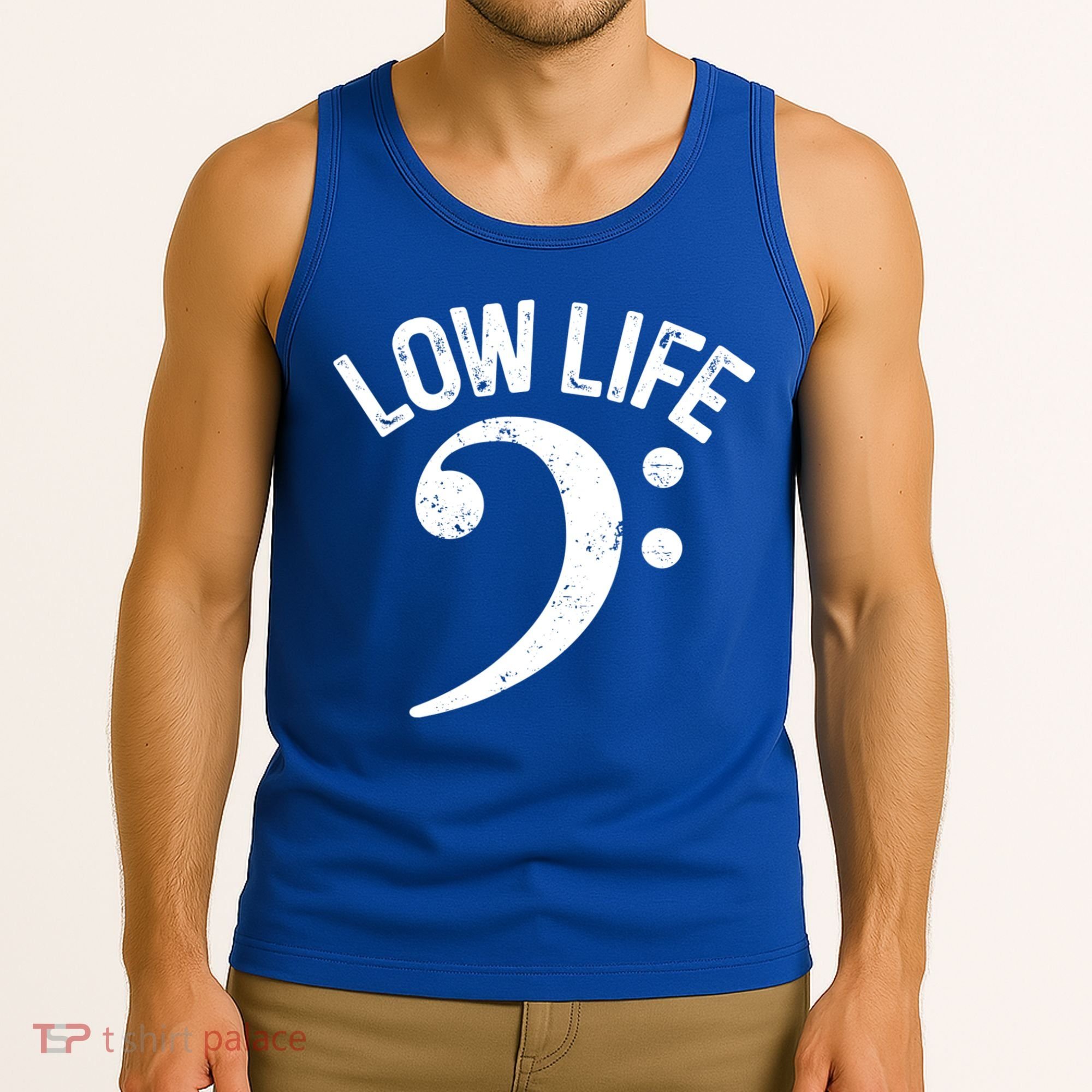 Bass Clef Low Life Music Marching Band Low Brass Bass Note Tank Top