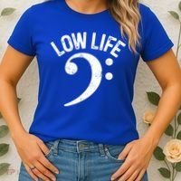 Bass Clef Low Life Music Marching Band Low Brass Bass Note Women's T-Shirt thumb 2