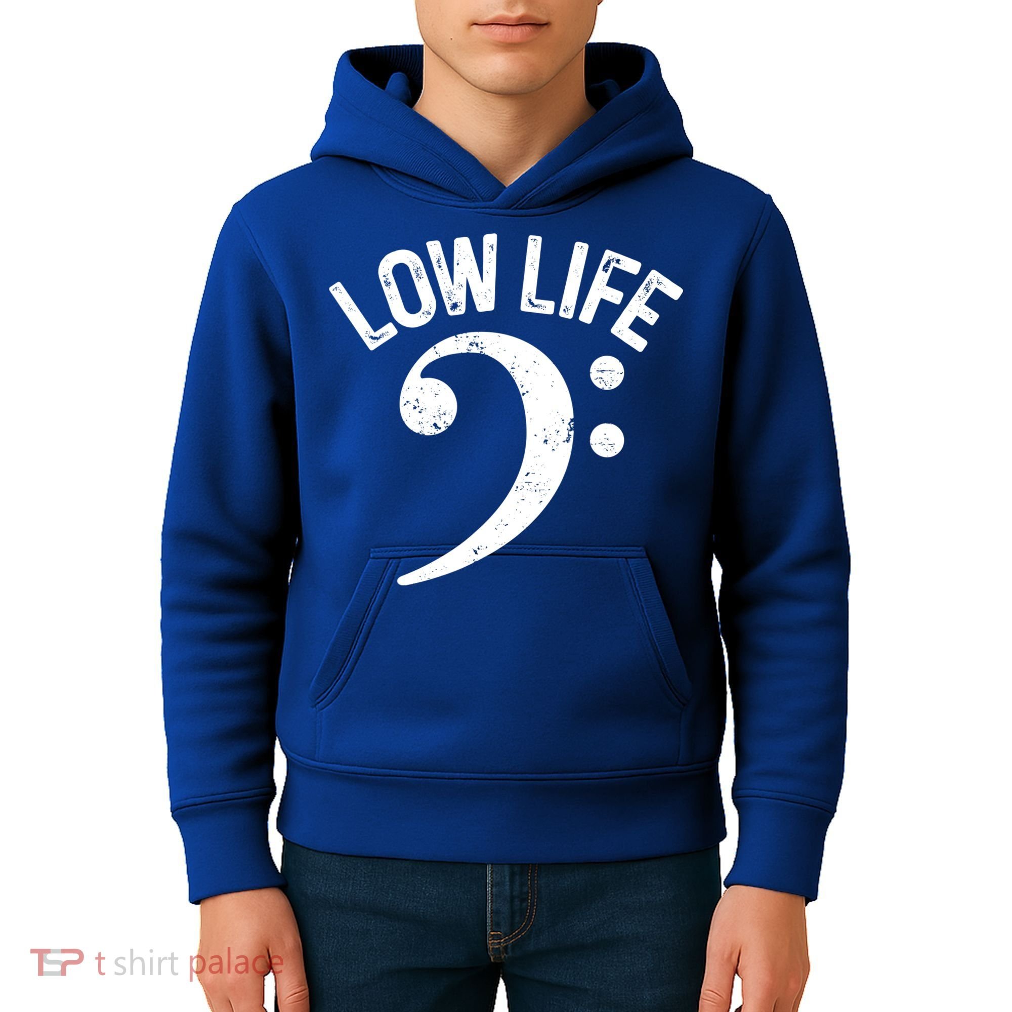 Bass Clef Low Life Music Marching Band Low Brass Bass Note Kids Hoodie