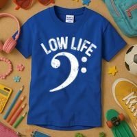 Bass Clef Low Life Music Marching Band Low Brass Bass Note Kids T-Shirt thumb 3