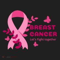 Breast Cancer LetS Fight Together Ribbon Ladies Heavyweight Boxy Pullover Hoodie thumb 2