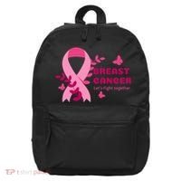 Breast Cancer LetS Fight Together Ribbon 16 in Basic Backpack thumb 0