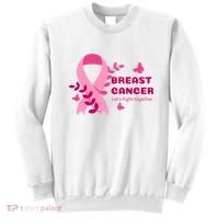 Breast Cancer LetS Fight Together Ribbon Sweatshirt thumb 0