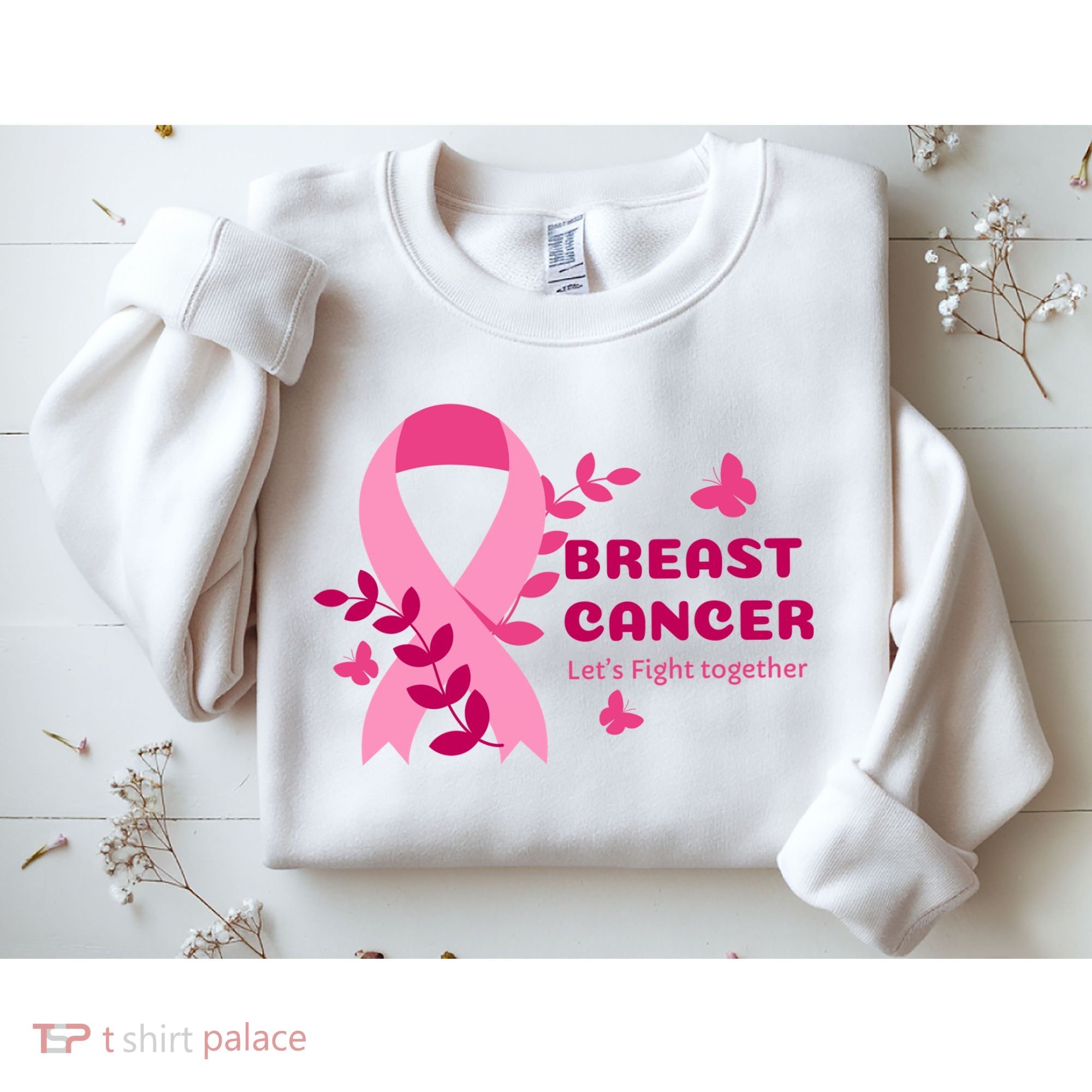 Breast Cancer LetS Fight Together Ribbon Sweatshirt
