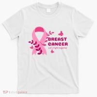 Breast Cancer LetS Fight Together Ribbon T-Shirt thumb 0