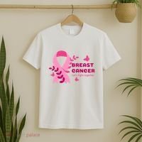 Breast Cancer LetS Fight Together Ribbon T-Shirt thumb 2