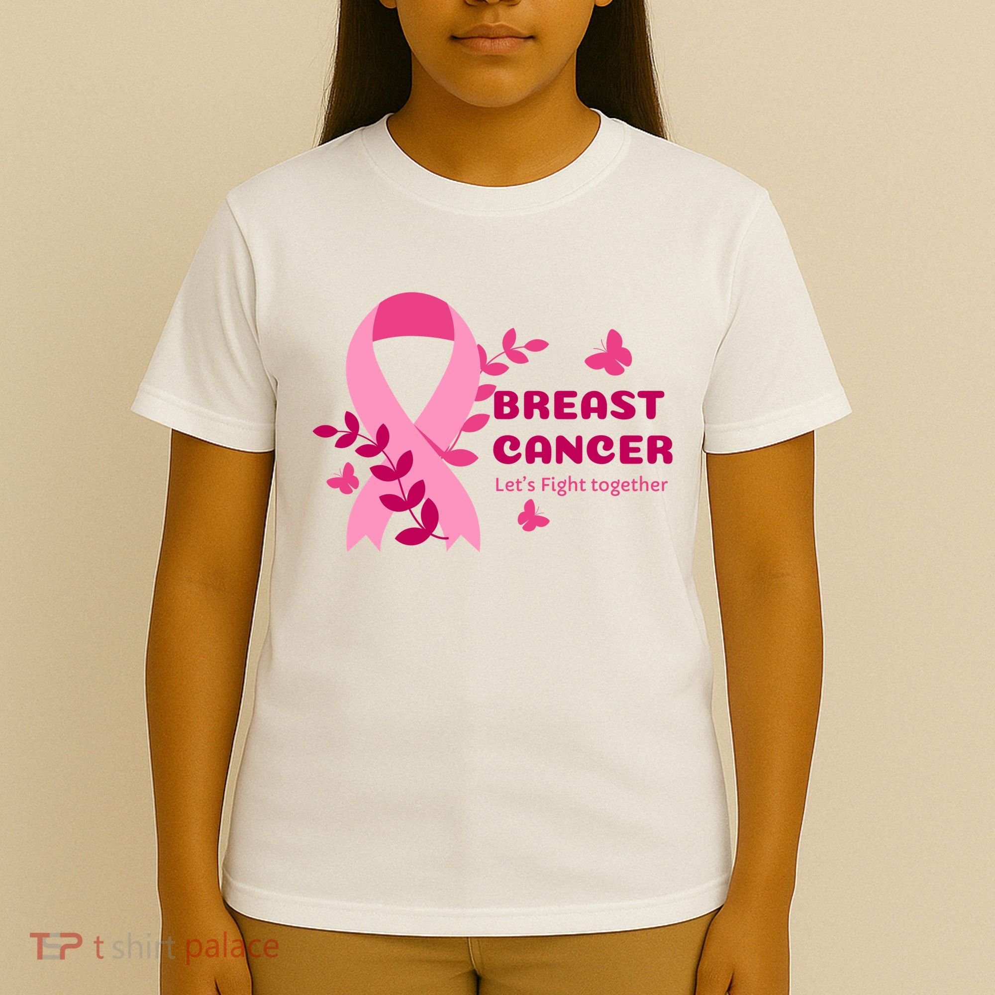 Breast Cancer LetS Fight Together Ribbon T-Shirt