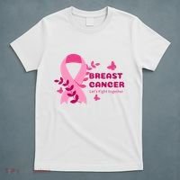 Breast Cancer LetS Fight Together Ribbon T-Shirt thumb 5