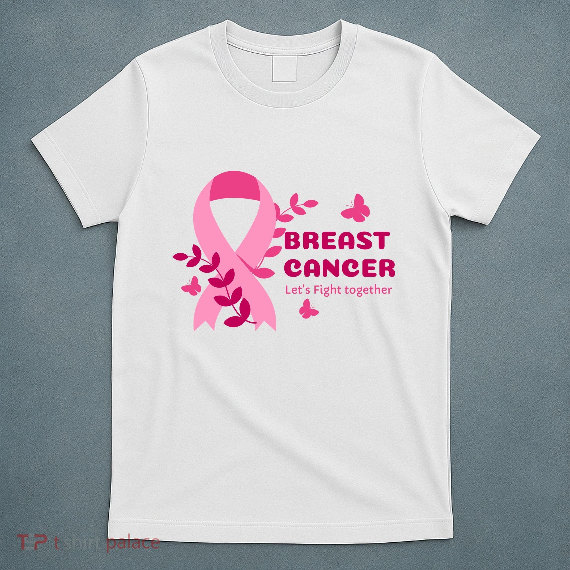Breast Cancer LetS Fight Together Ribbon T-Shirt