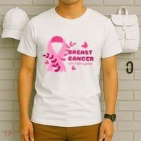 Breast Cancer LetS Fight Together Ribbon T-Shirt thumb 6