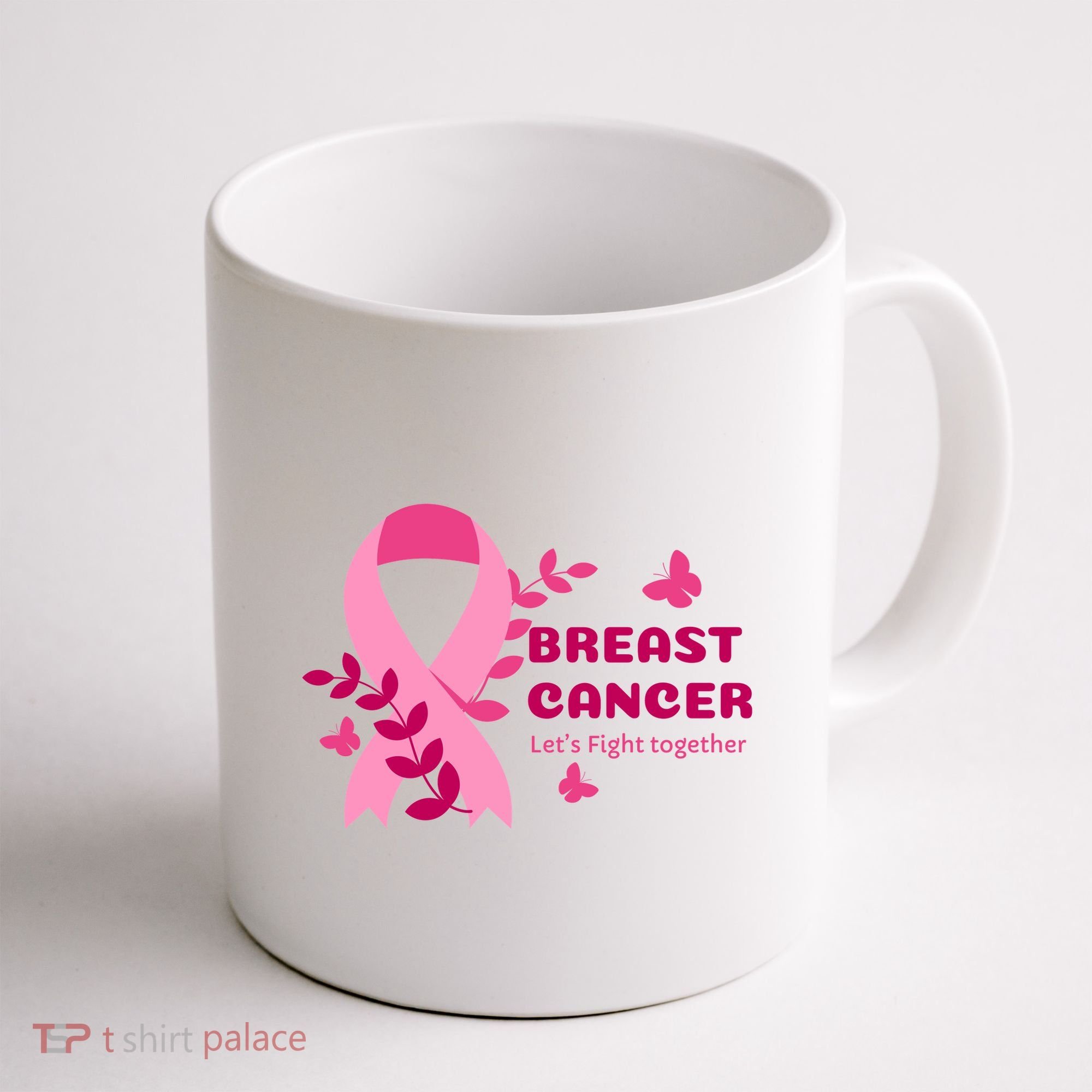 Breast Cancer LetS Fight Together Ribbon Coffee Mug