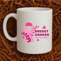 Breast Cancer LetS Fight Together Ribbon Coffee Mug thumb 2