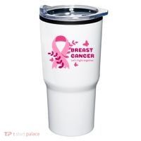 Breast Cancer LetS Fight Together Ribbon Tumbler thumb 0
