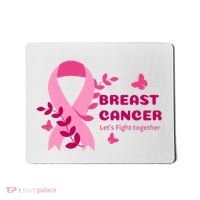 Breast Cancer LetS Fight Together Ribbon Mousepad thumb 0